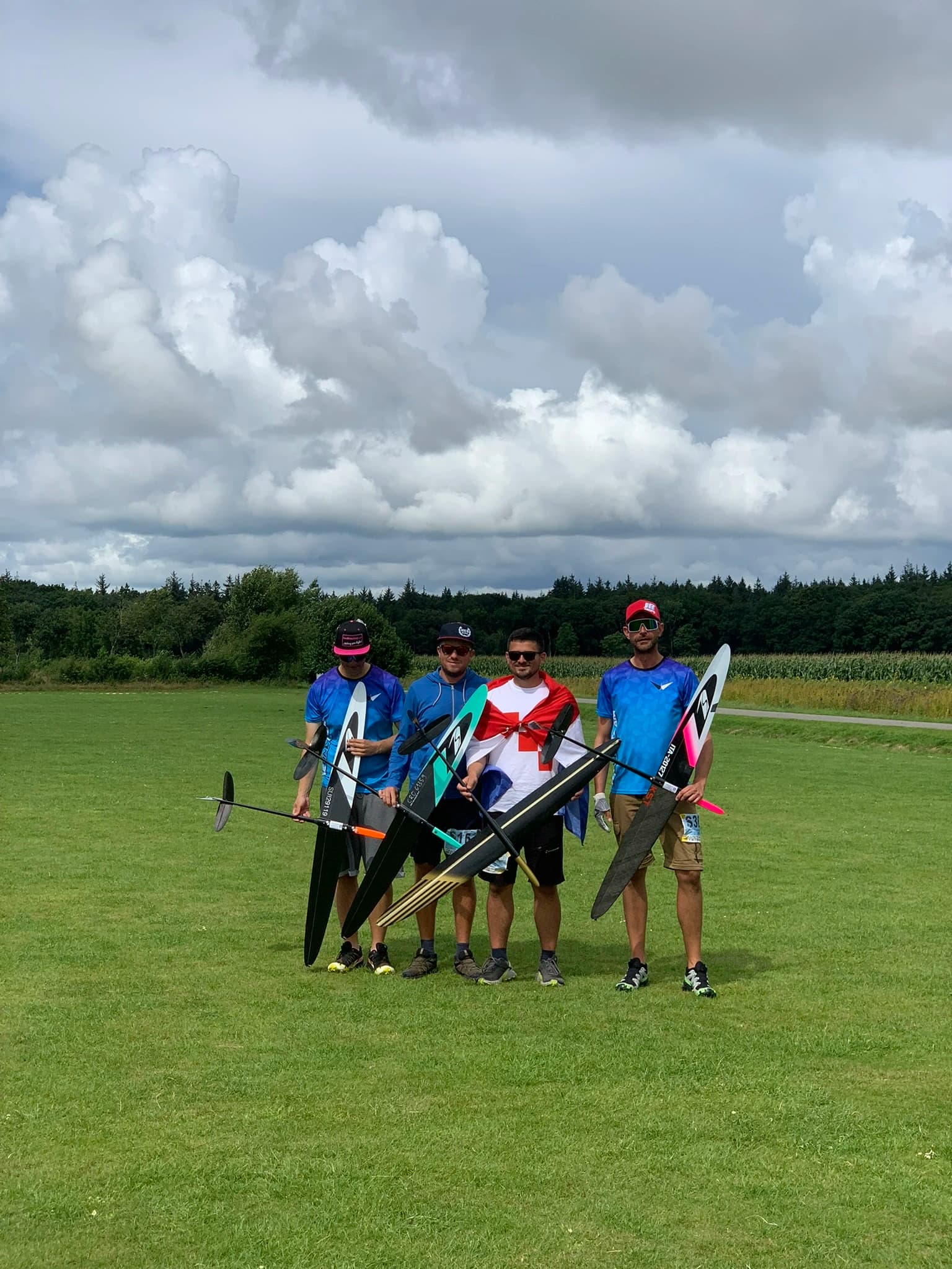 D1S pilots at the 2025 F3K World Championship in Tarp, Germany